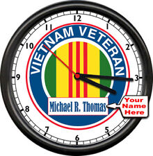 Personalized Name Vietnam Veteran Vet US Military War Honorary Gift Sign Clock picture