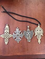 4x Hand Made Ethiopian Orthodox Coptic Cross Pendant Christians Africa jewelry picture