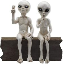Alien Shelf Sitters Peace Quiet 8 in Extraterrestrial Garden Statues Figurines picture