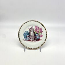 Cat w Flowers & Ginger Jar & Duck Trinket Dish Gallery Wall Plate Dopamine Decor picture