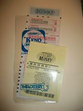 5 LOTTERY TICKET HOLDER SLEEVE PROTECTOR ENVELOPE KENO OR SPORTS BETTING NEW picture