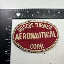 Vintage c 1960s ROSCOE TURNER AERONAUTICAL CORP Patch Airplane Indiana 22SC picture