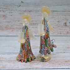 Vintage Murano Millefiori Angel Candleholder Pair Of 2  picture