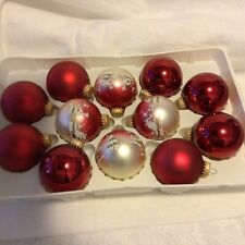 Vintage Krebs Red Glass 12 Ornaments picture