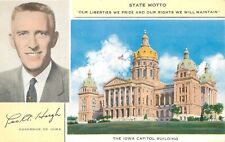 Postcard Iowa Leo A. Hoegh 33rd Governor 1955 Associated Litho 23-10384 picture