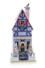 Blue and Red Tall Blue Jay Country Christmas Village Tudor House picture