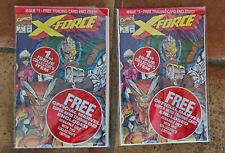 Marvel Comics Qty 2 - Unopened X-Force #1 (Deadpool Card) VF+ Key Issues picture