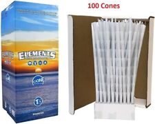 Elements Pre-Rolled Rice Cones 1 1/4 Size Natural Unbleached Unrefined 100 pack picture
