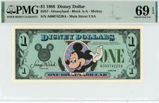 1988 $1 Disney Dollar Mickey PMG 69 EPQ TOP POP (DIS7) picture