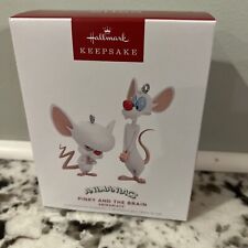Hallmark 2022 ANIMANIACS Pinky And The Brain Set Of 2 Mice Christmas Ornaments picture
