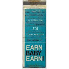 Earn Baby Earn Free Success Kit Correspondence Schools Empty Matchbook Cover picture