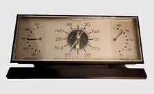 Honeywell Weather Station Vintage N30A Brown Desktop Barometer Humidity Temp picture