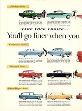 Print Ad 1955 Ford Cars/Chemstrand Nylon/Cutler-Hammer Motor Control Print Ad picture