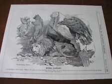 1898 Original POLITICAL CARTOON - American EAGLE  LION Russian BEAR China DRAGON picture