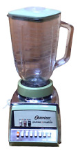 Vintage 1970's Imperial Osterizer Pulse Matic 658 Blender Avocado Green Chrome picture