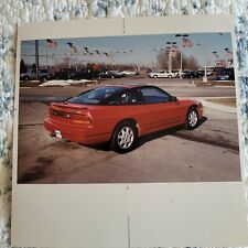 1991 Nissan 240SX Press Photo Red Right Rear Wheels Sunroof Snow Dealership picture