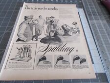 1947 Spalding Golf Clubs, Year for Miracles Vintage Print Ad picture