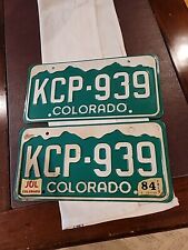 1984 Colorado license plate # kcp939 picture