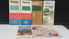 Lot of 7 Vintage Kansas Maps TEXACO GULF SKELLY PHILLIPS STANDARD OIL GAS picture