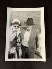 1940's Original B&W Photograph Of Couple Fishing picture