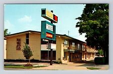 Dearborn MI-Michigan, Village Motel, Advertising, Antique Vintage Postcard picture