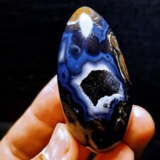 Rare 72G China Natural Inner Mongolia  Gobi Eye Agate Geode Collection L1620 picture