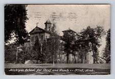 Flint MI- Michigan, Michigan School For Deaf, Antique, Vintage c1909 Postcard picture