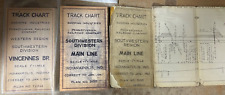 Lot of 3 Indiana Division SouthWestern Region Penn Central Track Charts,Main Lin picture