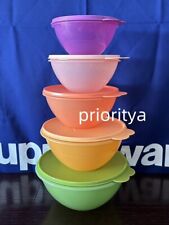 Tupperware Classic Vintage Wonderlier Mixing All Purpose Bowl Set of 5 New picture