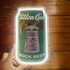 UTICA CLUB BOCK BEER Sip in Style Retro Beer Can Neon Collector's Piece 12*7