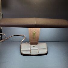 Vtg Moe Brothers Light Industrial Brown Metal Desk Lamp Twin Peaks Parts READ picture