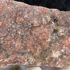 4-3/4” Red Quartz Crystal Iron Hematite Ferruginous 1.7Lb Natural Rough Geode picture