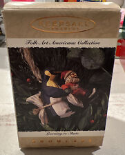 HALLMARK Learning to Skate Folk Art Americana Collection Showcase Ornament 1995 picture