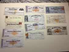 12 1800’s New York Bank Checks picture