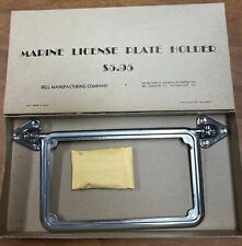 1963 Marine License Plate Holder NIB Bell Manuf. Antique Chris Craft Century picture