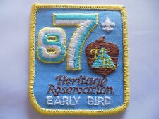 Heritage Reservation Early Bird patch 1987 New picture