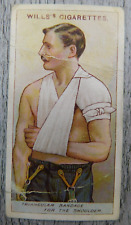 Wills's First Aid Cigarettes Tobacco Trade Card Vintage No. 1 Triangular Bandage picture