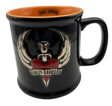 Vintage Harley Davidson Mug Cup 2002 Officially Licensed 3D Coffee Heart Wings picture