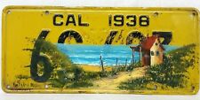 Vintage 1938 California Licence Plate Embossed Steel picture
