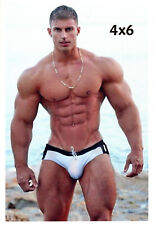Gorgeous Male Bodybuilder N Speedo at the Beach Muscles HUGE Pecs Gay 4x6 Photo picture