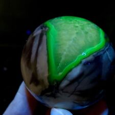 234G Natural Silver Light Agate crystal Sphere Ball Glow Under UV Light picture