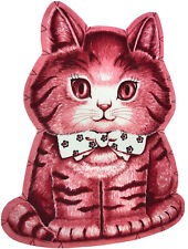 RARE Vintage Uncut Charlie The Kitten 60s/70s Pink Cat Craft Fabric Panel Pillow picture