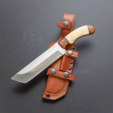 Rare Handmade Full Tang D2 Raptor Textured Bone Walnut Tanto Tactical Knife picture