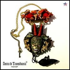 dark gothic jewelry punk talisman necklace amulet pendant moloch god black magic picture