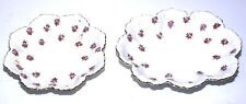 2 Vintage Aynsley Bone China Small Plates Pink Roses Hathaway 13698 - ENGLAND picture