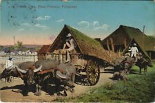 PC PHILIPPINES, HEMP CARTS, ALBAY PROVINCE, Vintage Postcard (b38823) picture
