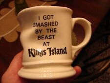 Scarce Kings Island Souvenir Coffee Mug Smashed By The Beast W/ Foil Label Rare picture