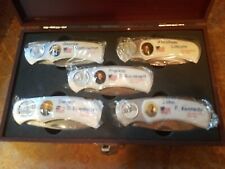 5 Pc Presidential Knife Set 74053 Fighter Plus With Case picture