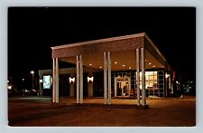 Brunswick GA- Georgia, The Ramada Inn, Outside At Night, Gate, Chrome Postcard picture