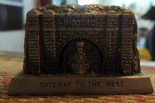Rare Vintage RAILROAD HOOSAC TUNNEL Gateway To The West Metal Bank Massachusetts picture